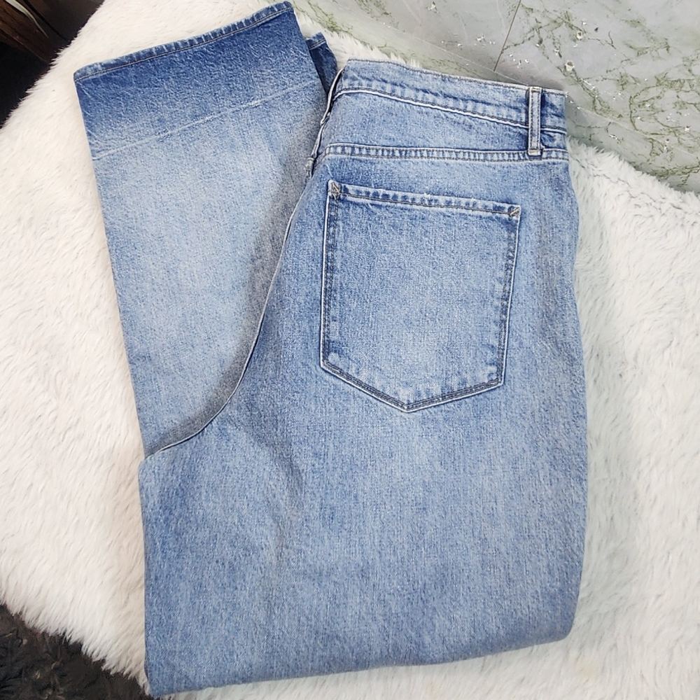 a.n.a. Highest-Rise Ankle Straight Button Fly Jeans